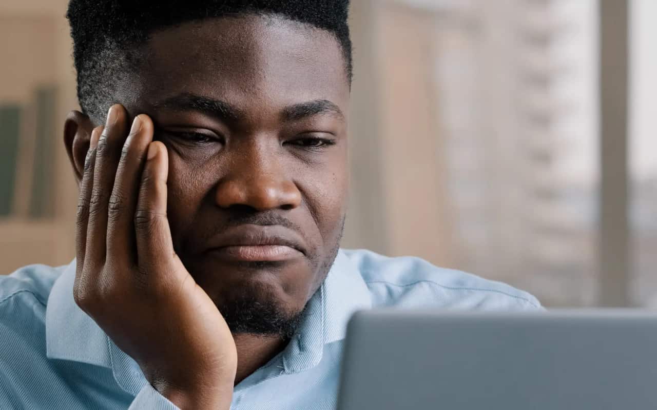 Frustrated client after a poor service experience